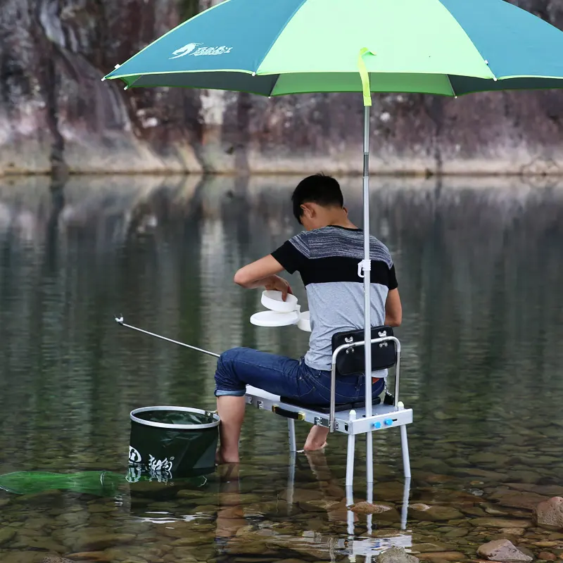 Plataforma de pesca dobrável de alumínio, leve, plataforma de pesca para cadeiras