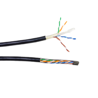 Câble UTP Cat6a Cat6 en gros d'usine, 23AWG CCA 500MHz 10Gbps 4 paires CMR gaine PVC CE, haute vitesse LAN pour PC domestique et moniteur