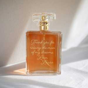 Flacon de parfum de mariée gravé sur mesure, <span class=keywords><strong>cadeau</strong></span> de mariage personnalisé, <span class=keywords><strong>étiquette</strong></span>s personnalisées de luxe en or pour la mariée - Product Image 4
