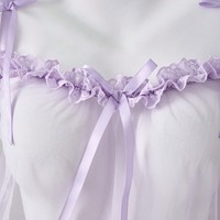 Ensemble de Lingerie Sexy en Maille Transparente 2026, Nuisette Exotique à Bordure Dentelle Douce, Robe de Nuit Transparente 2 Pièces, Boutique de Vêtements Féminins