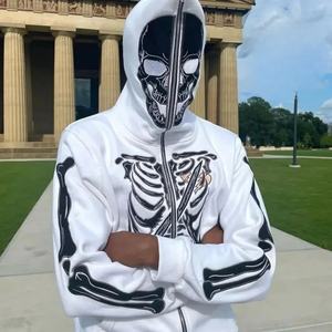 Vente chaude Y2k Graphic Hoodie Personnalisé Full Zip Up Hoodie Haute Qualité Patch Broderie Hommes Hoodies & Sweatshirts - Product Image 3