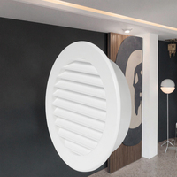 Grille de ventilation ronde en plastique blanc avec maille, facile à installer, pour tuyaux d'échappement et systèmes de ventilation CVC