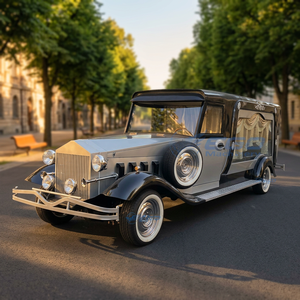 Transport Spécialisé : Limousine Classique, Voiture Funéraire de Luxe Électrique, Carrosse Funéraire Vintage à Chevaux - Product Image 1