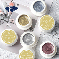 HS Wholesale OEM/ODM Gel de peinture pour ongles sans résidu, Gel UV métallique, Couleur personnalisée, Gel liner doré métallique pour Nail Art