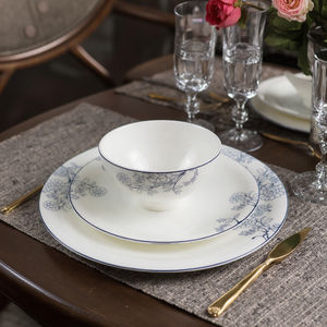 Osso di porcellana con porcellana di porcellana 24 pezzi all'ingrosso 6 utenti piatti di nozze Set di stoviglie Tangshan fabbrica stoviglie regali - Product Image 5