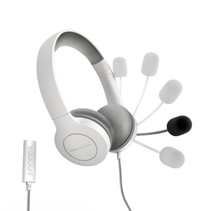 Casque Office 3 blanc (prise USB et 3,5 mm, contrôle du volume et du silence, micro à bras rétractable) - Product Image 5