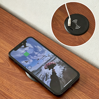 Table de chevet multifonctionnelle en bois avec chargeur sans fil et lumière LED pour salle à manger, salon et chambre à coucher