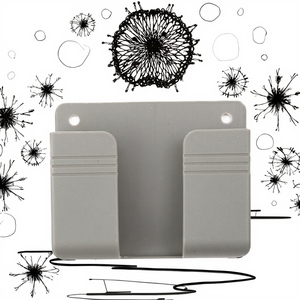 Double-Tier <b>Plastic</b> Remote Control Storage <b>Box</b> Metal Mobile Phone Wall-Mounted Charging Bracket Storage Holders Racks - Product Image 4