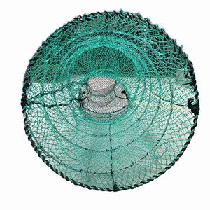 Primavera gabbia di pesce pieghevole trappola di aragosta vasi di pesce verde web personalizzato ad alta resistenza prezzo all'ingrosso personalizzato