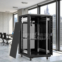 Armoire de serveur de centre de données DDF IT 19 pouces, unités 18U-42U, pour intérieur, avec porte avant en acier et verre, certifiée ISO9001