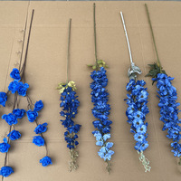 Fleurs artificielles bleues de haute qualité, bleu marine, fleurs décoratives pour mariage, arrangement de fleurs artificielles bleues