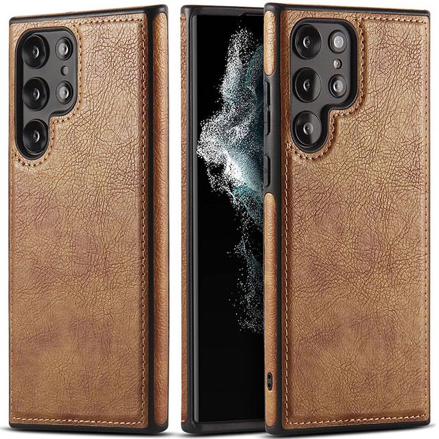 For S25 Ultra/S25/S25 Plus Multi-color Leather Back Cover Case Mould Decoration Shockproof Business Style Mobile Phone Case