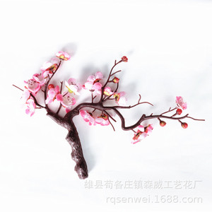 Fleurs artificielles en soie, fleurs de prunier, style chinois, décoration de la maison, bouquets de mariage, décoration inspirée du zen, bonsaï - Product Image 2