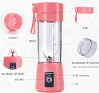 Draagbare USB Type-C blenderbeker, draagbare sapcentrifuge voor thuisgebruik, draagbare blender, mini-sapcentrifuge, blender