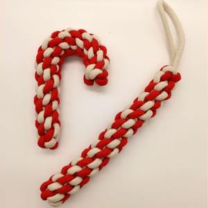 Vente en gros <span class=keywords><strong>de</strong></span> produits pour animaux domestiques Nettoyage des dents Mâcher Durable Coton Corde Jouet Noël Chien Jouets Ensemble - Product Image 4