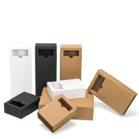 Boîte d'emballage de luxe en carton noir mat pour chaussures, savon, coussin plié, boîte à lettres, emballage d'expédition
