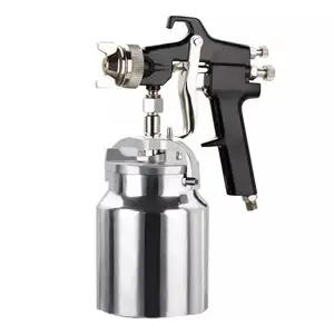 1 liter high pressure wax black color hvlp primer adhesive oil spray gun & tank (15 liters) stone painting