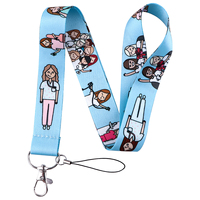 Longes de sangle de cou imperméables durables en nylon de support d'identité médicale pour des accessoires de docteur d'infirmière de corde de clé