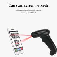 Escáner de código de barras de código QR 1D 2D Lector de mano inalámbrico/con cable USB con capacidad de papel de tamaño A4 en stock y listo para usar