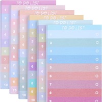 Multi-Color para hacer la lista Arco Iris Cuaderno Papel fluorescente Notas adhesivas Lista de compras Notas Venta al por mayor Papelería Bloc de notas
