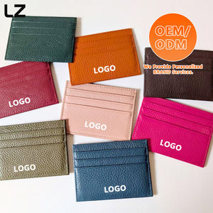 Кошелек LZ OEM ODM из зернистой кожи с RFID-защитой, тонкий, с передним карманом, для мужчин и женщин, многофункциональный, для кредитных карт, без логотипа бренда - Product Image 3