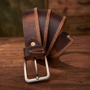Cinturón Casual de Cuero de Búfalo Premium para Hombre, Venta al Por Mayor de Fábrica, Hebilla de Aleación Elegante de Alta Calidad, 3.5cm - Product Image 3