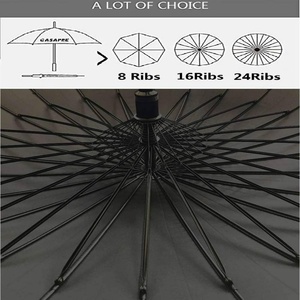 Parapluie promotionnel 2024 en forme d'épée de samouraï avec cadre en bois pliable, design japonais, couleurs noir, marine, rouge, blanc, impression de logo personnalisée - Product Image 3