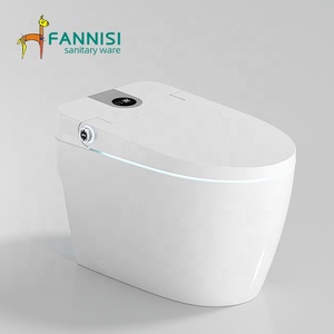 Умный унитаз FANNISI для ванной комнаты, керамический унитаз с интеллектуальным электрическим автоматическим биде, гладкий и продвинутый дизайн - Product Image 1