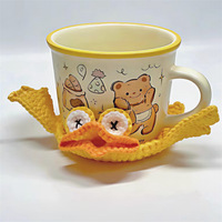 Sous-verre en crochet fait main, motif animal de dessin animé mignon, en laine, isolant thermique, pour la décoration de table à la maison