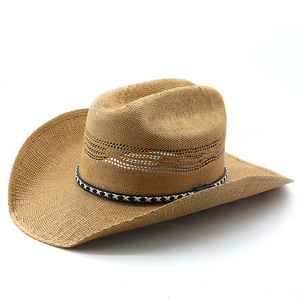 Chapeau Fedora tissé à la main Ecowalson, chapeau de cowboy western, chapeau de chevalier britannique vintage, casquette jazz pour hommes et femmes, chapeaux de fête - Product Image 2