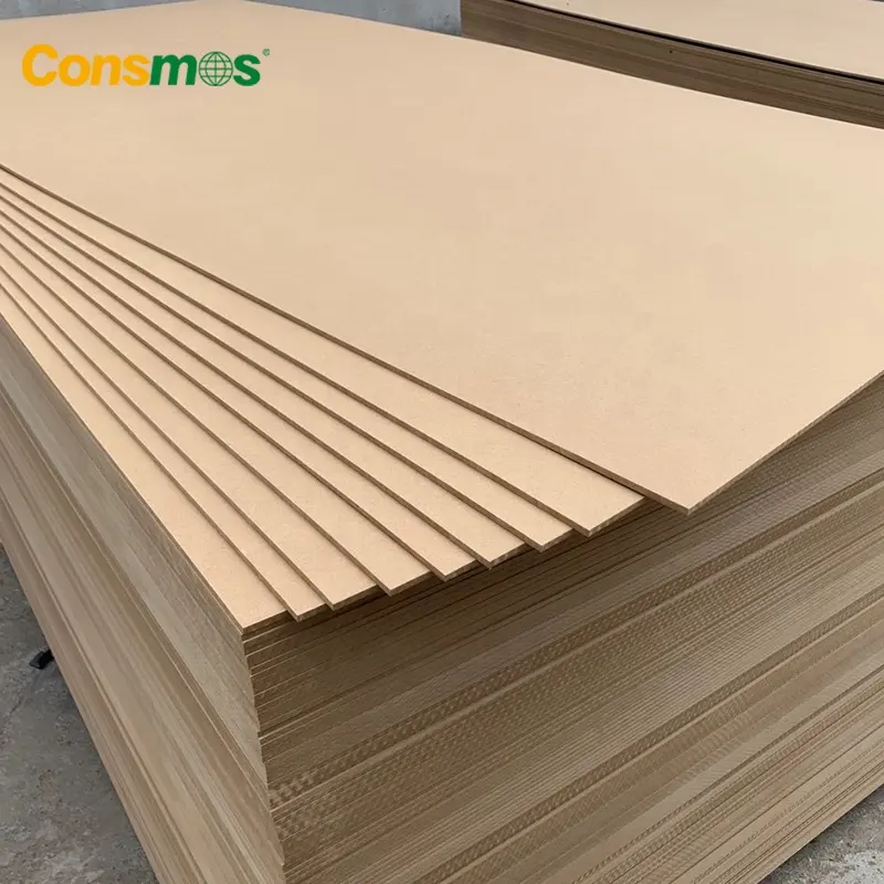 Tablero de MDF liso, Material de fibra de madera de alta calidad, 9mm, 12mm, 1220x2440mm