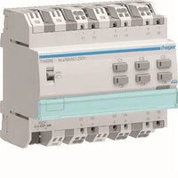TYA606E compatible avec le module KNX Hagers, 6 sorties 16A 230V AC pour charges capacitives avec mesure de courant 4M