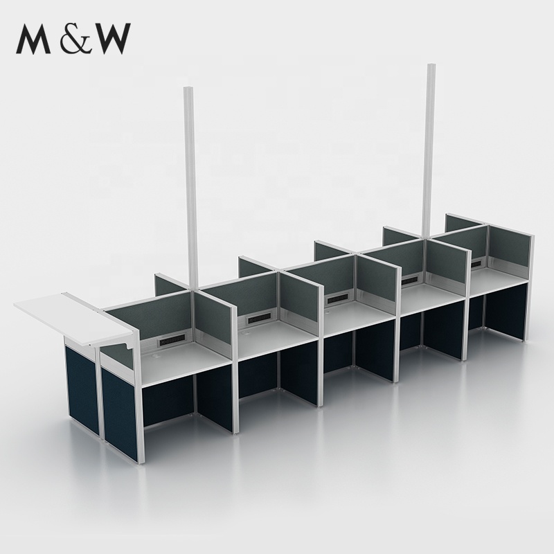 Современная офисная мебель M & W, рабочая станция для колл-центра, офисная перегородка, компьютерный стол, рабочая станция