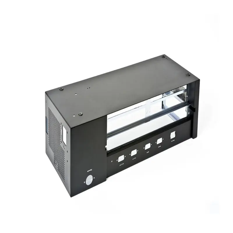 Özel elektrik kontrol kutusu Metal levha Meta muhafaza alüminyum Metal FabricationWorks şasi aracı muhafaza kutusu için Fan