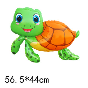 Pequeño globo de película de aluminio en forma de TORTUGA-Globo de película de aluminio de tortuga de dibujos animados lindo-Juguete para niños - Product Image 6