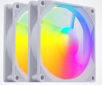 Ventilateur de boîtier PC RGB 120 mm, ventilateur silencieux à roulement à billes 4 broches pour refroidisseur de processeur