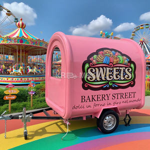 Remolque de Comida Móvil Personalizado 2025, Carrito de Comida para Catering, Carrito de Hot Dogs con Hielo, Camión de Comida Móvil Negro - Product Image 4