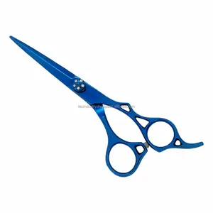 Hair Cutting Scissor Stylo Titanium Barber Scissors Stainless Steel Sharp Blade Straight 4cr13 Accept OEM Brand 50