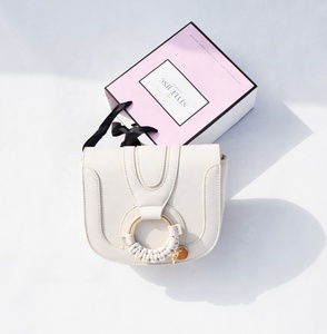Fashion <span class=keywords><strong>Beige</strong></span> Color Women Saddle Bag Cross Body Bag for ladies With O Ring Handle - Product Image 2