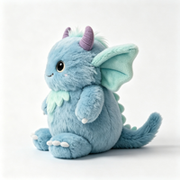 Vente en gros de peluches monstres douces très populaires, jouet en peluche monstre bleu mignon de dessin animé avec queue, peluche personnalisée