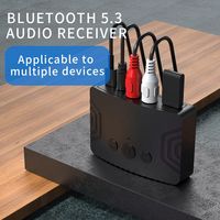 Récepteur audio BT 5.3, adaptateur audio sans fil stéréo 3,5 mm AUX RCA USB U-Disk pour PC, TV, kit voiture, amplificateur de haut-parleurs