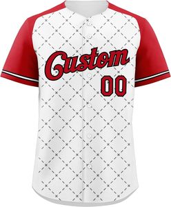 Venta al por mayor de béisbol Jersey 90s Hip Hop botón abajo camisetas deportivas personalizado cosido nombre Número para hombres mujeres jóvenes - Product Image 5