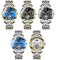 Tevise Dernier modèle 9005M Phase de lune Montre mécanique Vente en gros Usine Montres Tourbillon Montre automatique pour hommes