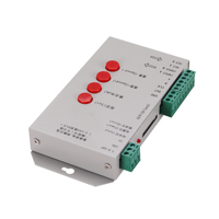 Contrôleur LED programmable par carte SD T-1000S, entrée de tension large 3,3-24V pour les lumières WS2811/WS2812B