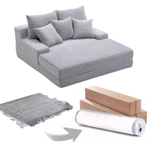 Lo más nuevo, muebles seccionales de pana listos para usar para el hogar, sofá cama comprimido para dormir con futón doble de 2 asientos - Product Image 6