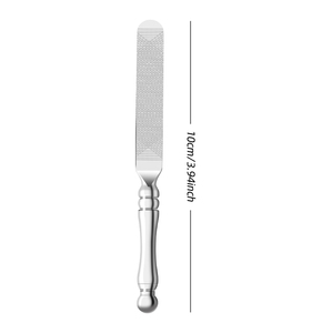 Factory Wholesale Double-Sided Nail File Gray Armor Thick Manicure Grinding Tool Stainless Steel for Eye Beauty Care