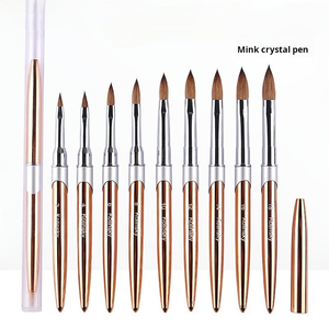 Pinceau à ongles en acrylique Kolinsky, stylo d'extension pour armure en cristal, pinceau professionnel pour poudre acrylique, vente en gros d'usine - Product Image 3