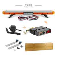 Barre lumineuse ultra-mince, nouvelle barre lumineuse LED ultra-fine haute puissance, barre lumineuse d'avertissement pour ambulance avec haut-parleur