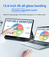 Monitor Portátil Inalámbrico con Pantalla Táctil LED IPS UHD HDR 4K de 15.6 Pulgadas con Carcasa para PS4 con Interfaz USB - Serie Gaming