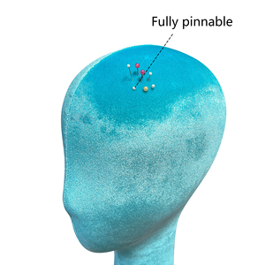 Nhung mannequin Head với Vàng cơ sở bọt trang sức hiển thị đứng cho tóc giả kính mát hat giá - Product Image 4